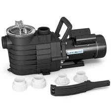 LINGXIAO 1.5 HP Pool Pump Inground, 6340 GPH, 115/208-230V with 2/1.5" Fittings