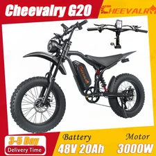 CHEEVALRY Electric Bike 3000W Electric Motorcycle 48V 20AH 45KPH E-MoutainBike