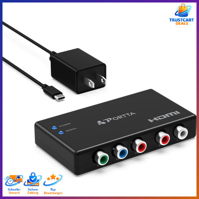 HDMI Konverter YPbPr RGB R/L zu HDMI 1080P für PS2 PS3 Xbox360 DVD Adapter