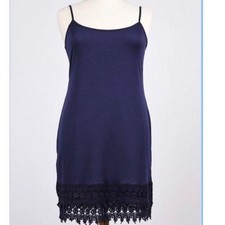 EIKOSI Blue Small Lace Trim Slip Extender