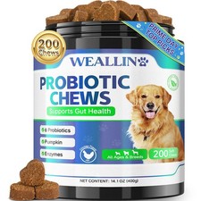 200 PCS Probiotics for Dogs Dog Probiotic Chews for Gut Health, Digestive Su...