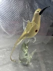 vintage Murano Italy 1960s Art Glass w/ Gold Leaf 15” Sculpture BIRD FIGURINE