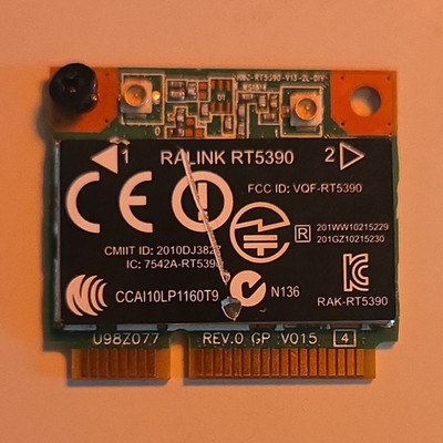 Ralink RT5390 Half Mini PCIe Wireless WiFi Card 150Mbps 802.11b/g/n HP