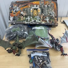VINTAGE MEGA BLOKS DRAGONS SORCERERS LAIR BUILDING SET - 2002 - INCOMPLETE