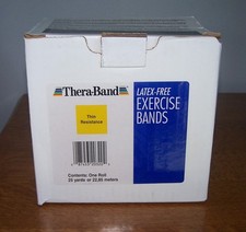 Thera-Band Latex-Free Exercise Band 25 Yard Yellow - Thin Resistance