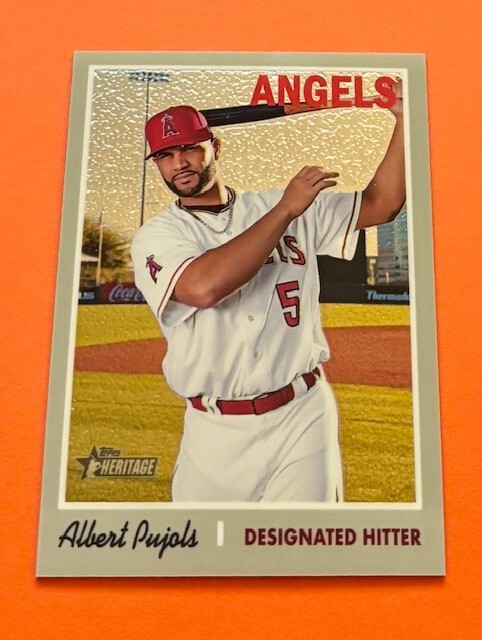 2019 Topps Heritage Chrome #THC-422 Albert Pujols #/999 - Angels All-Time Great