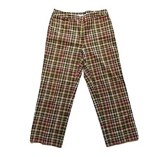 Liz Golf Liz Claiborne Audra Pants Womens 8 Stretch Straight Plaid Work NEW