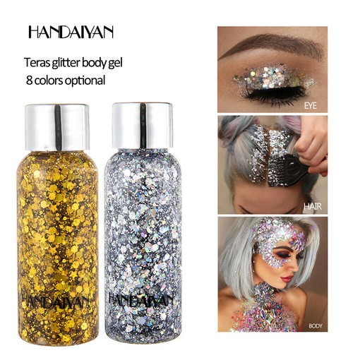 Liquid Glitter Eyeshadow Gel - Face & Body Sparkle, Longwear Shimmer