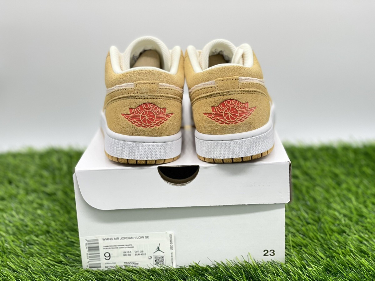 Nike Air Jordan 1 Low SE Twine Orange Quartz Corduroy W Nike Air Jordan 1 Low SE Twine Orange Quartz Corduroy W