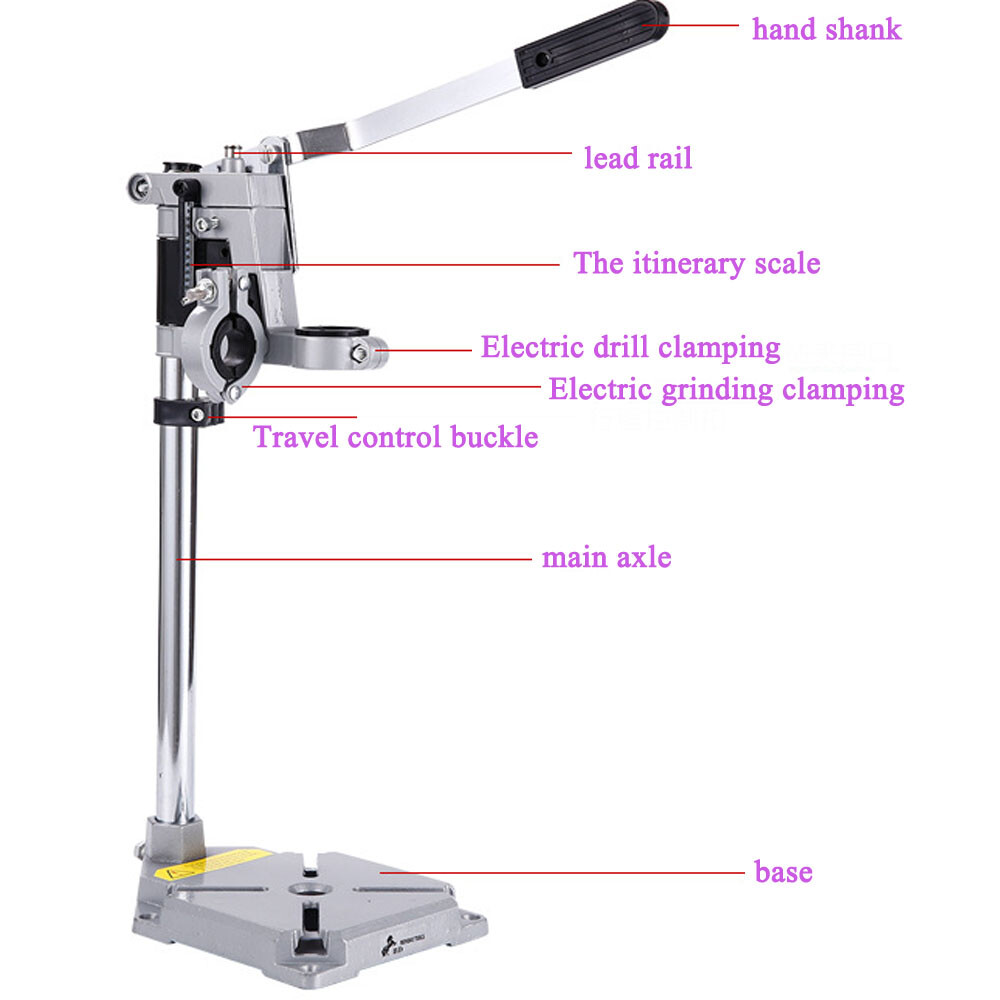 Double-hole Electric Drill Holder/Stand Bench Press Power Tool Clamp Bracket New