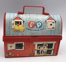 Fisher Price Vintage 549 MINI BARN LUNCH BOX No Thermos 1962