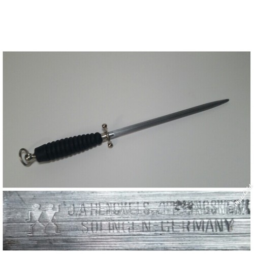 Vintage Zwilling J. A. Henckels 10" afilador de cuchillos varilla de acero Solingen Alemania - Imagen 1 de 9