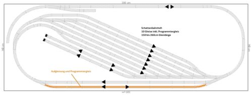 GP4-0030 Märklin piano binario a C "Waldbronn" 390 x 140 cm (con stazione di testa) - Foto 7 di 9