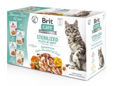 8595602565337 Brit Care Cat Sterilised Flavour Box Pouch   Nassfutter für Katzen