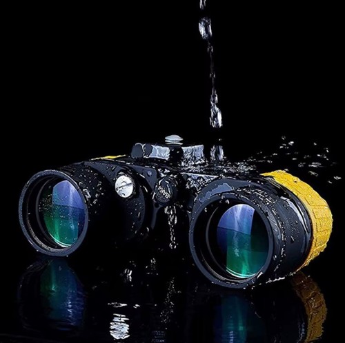 HD Binoculars 7x50 Marine Floating Range & Direction Weatherproof - Black Yellow - Picture 5 of 15