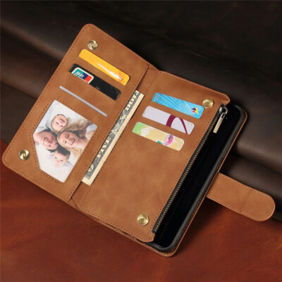 Leder Flip Wallet HandyHülle Phone Case Etui Für Samsung S20 S9 S10 A71 A40 M30S
