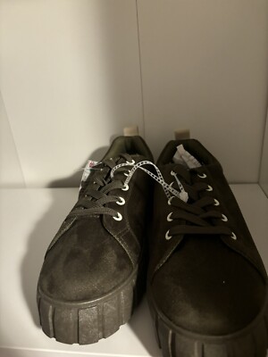 Green Suede Platform