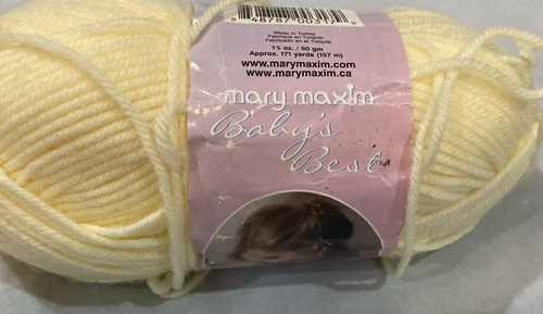 Mary Maxim Baby’s Best Yarn “Yellow” | 2 Fine DK/Sport Weight Baby Yarn for Knit - Picture 6 of 6