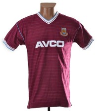 WEST HAM UNITED 1985/1987 HOME FOOTBALL SHIRT REISSUE SCORE DRAW SIZE S ADULT