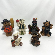 Lot Of 6 Halloween Teddy Bear Figurines Resin in Costumes