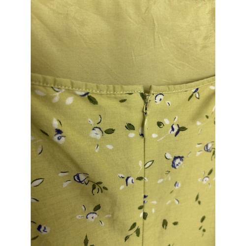 Vintage Ann Taylor Chartreuse Sommerkleid 90er Y2K Landhaus Babydoll Prärie Blumen - Bild 7 von 13