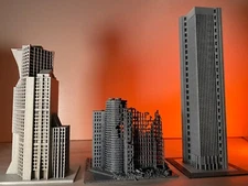  Eyepop Designs 3  Buildings 1/450 Scale works with NECA Sh Monsterarts 