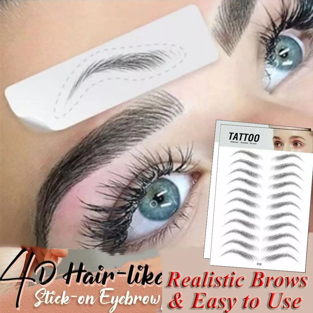 Waterproof 4D Hair-like Eyebrow Authentic False Eyebrows Eyebrow Tattoo Sticker