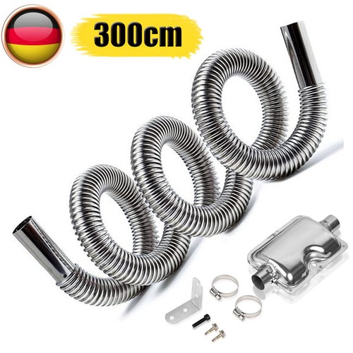 Flaconi Auto Auspuffrohr Für Standheizung - Edelstahl Abgasschlauch 60cm Für Diesel-Heizungen