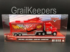 Disney Pixar Cars Mack Hauler Cars 1 Truck Trailer Rusteze Red Semi Cab 1:55