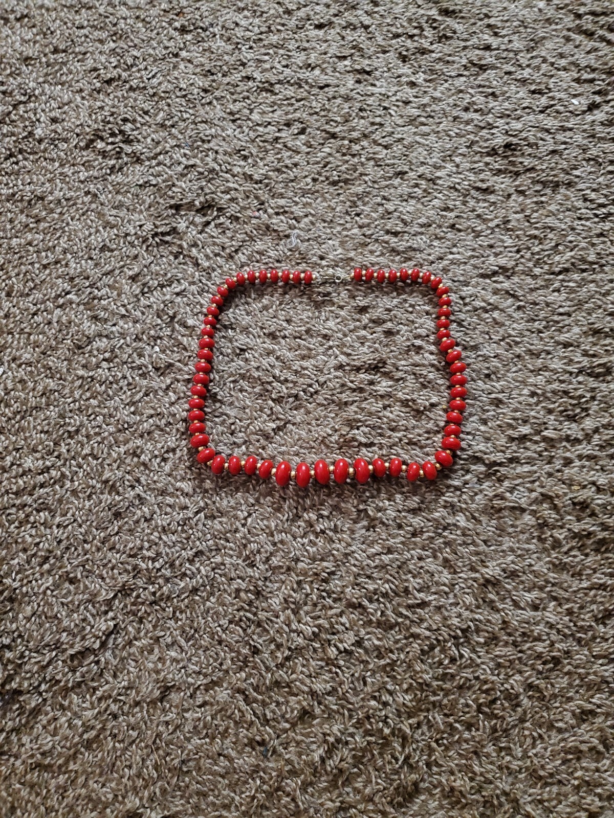 vintage candy apple red graduation beaded necklace by… Gem