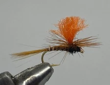 One Dozen (12) - Hi-Vis Parachute Ginger Quill - Dry Fly