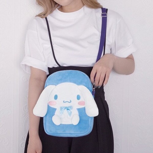 Cinnamoroll Plush Pochette Shoulder Bag Sanrio Characters Light Blue Cute NEW - Imagen 7 de 7