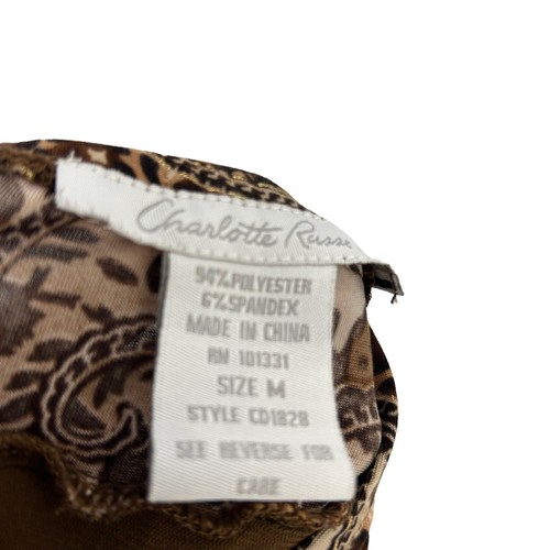 90s Y2K Vintage Halter Dress Womens Size M Paisley Animal Mixed Print - Picture 9 of 10