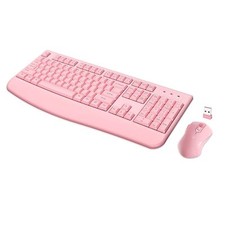 Wireless Keyboard and Mouse Combo Full-Sized 2.4GHz Wireless Keyboard with Co...