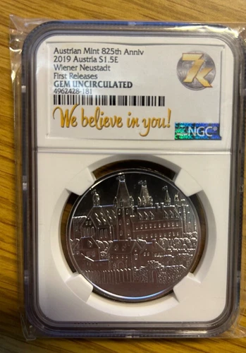 2019 Austria $1.5 E Wiener Neustadt NGC Gem Unc