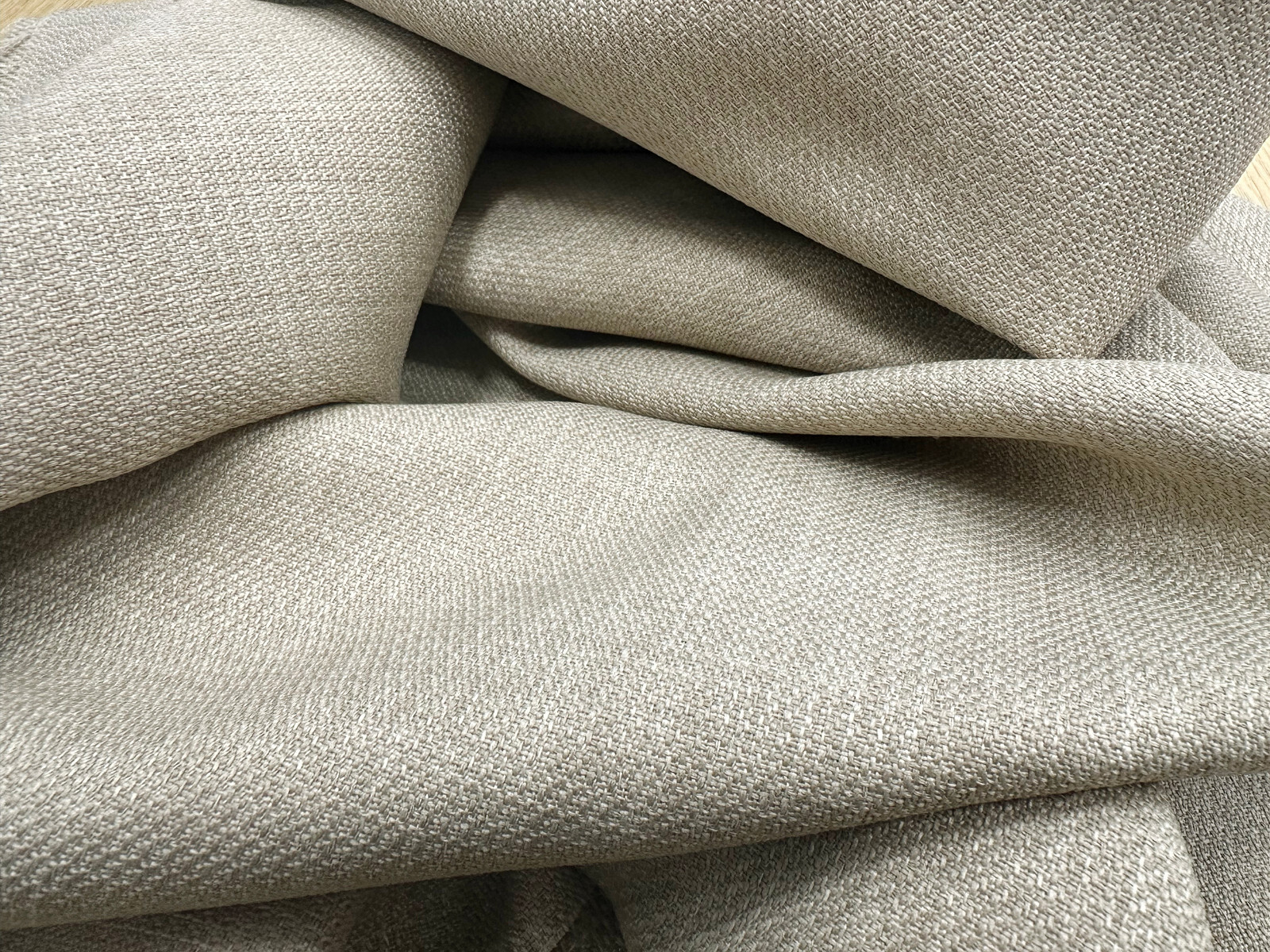 Upholstery Fabric Stone Natural Linen Look Basket Weave Curtain Cushion Fabric eBay