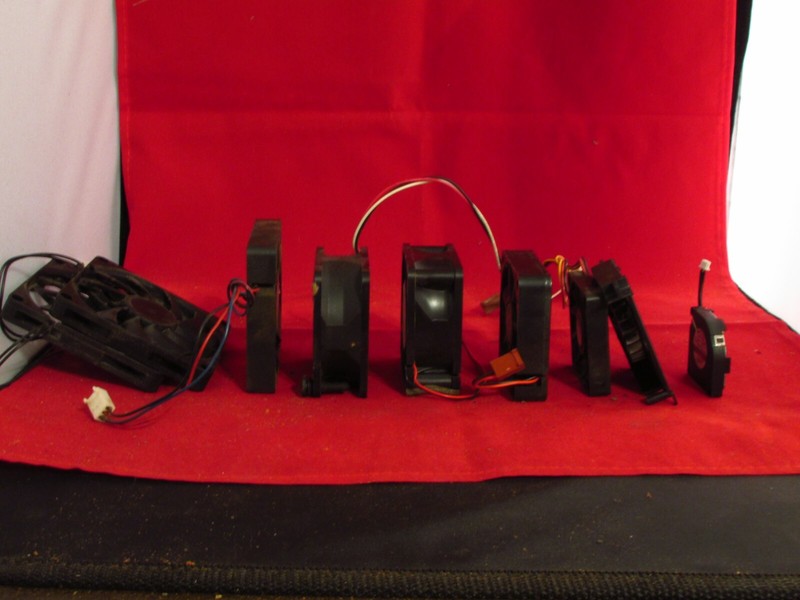 8 Various Size Used Computor Fans