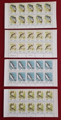 très belle série nature de 1990 en blocs de 10 timbres bords de feuille 2263/66