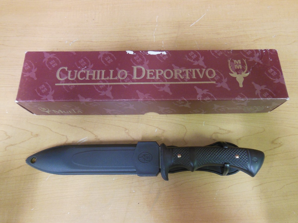 Muela 5161 Military Fishing Hunting Knife Black Handle **New Open