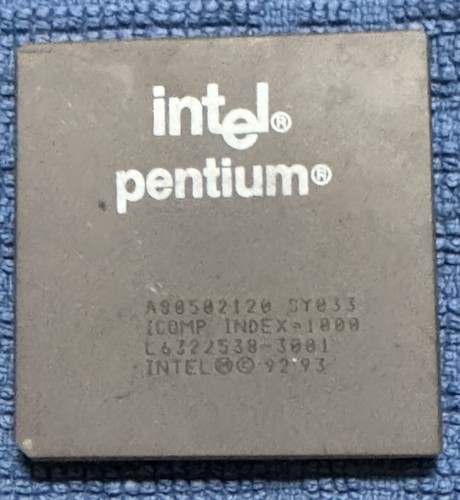 Vintage Intel Pentium Processor A80502-120 SY033/SS A6244673AB MALAY