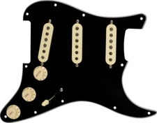 OEM Genuine Fender Strat 57/'62 LOADED PRE_WIRED PICKGUARD Pickup Set SSS Black