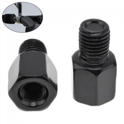8mm To 10mm Wing Mirror Adapter M10 Black Clockwise Right Hand Thread Scooter