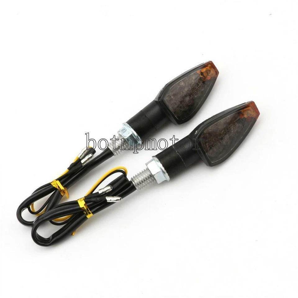 Mini señales de giro de plástico de 3,5" luces LED lámparas ámbar para Suzuki GS500E Foto 3 de 4