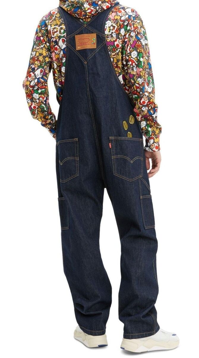 Levi´s X Super Mario Nintendo Men's Denim Dungaree Overalls Levi´s X Super Mario Nintendo Men's Denim Dungaree Overalls