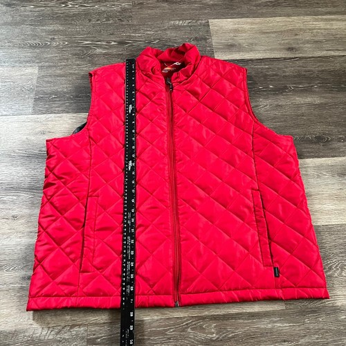 Hawke & Co Sport Performance Puffer Quilted Vest Men’s Size 3XL Red Full Zip Up - Picture 5 of 9