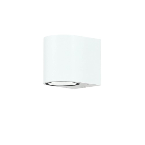 Außenlampe Wandleuchte Fassadenstrahler IP44 Weiß Aluminium außen Haus Garten - Bild 4 von 8