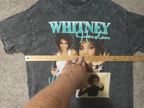 Whitney Houston Shirt Womens Large Black Short Sleeve Casual Concert Ladies - Picture 9 of 14