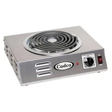 Cadco CSR-3T 14" Electric Countertop Hotplate w/ (1) Spiral Burner, Infinite ...