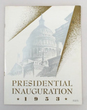 Vintage 1953 Presidential Inauguration Program Dwight Eisenhower Richard Nixon