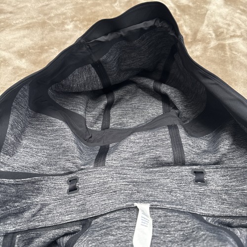 Lululemon Palindro Reversible Rain Jacket Mens Size XXL Solid Black Hooded Gray - Picture 8 of 18